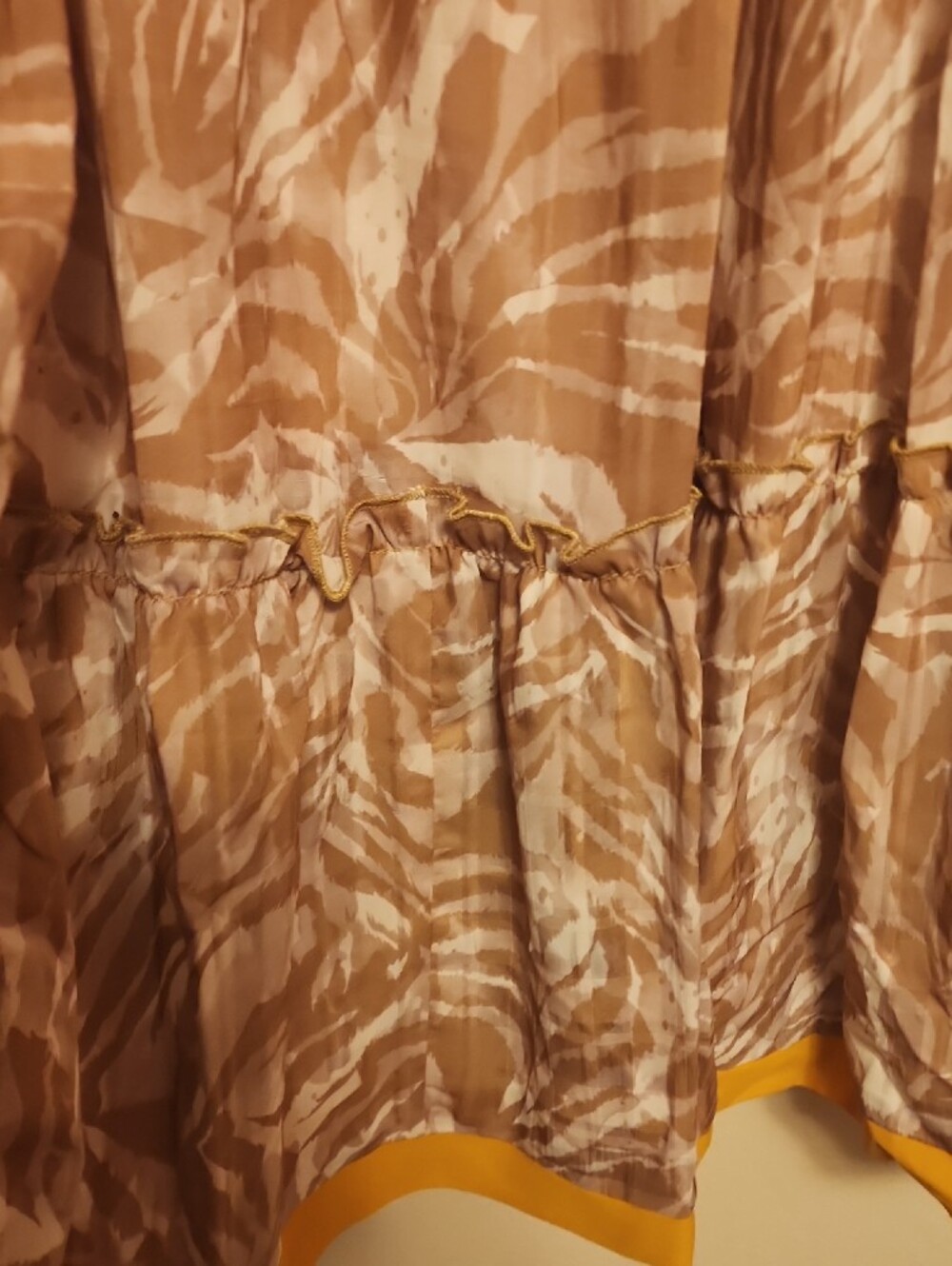 (NWT)Sleeveless Tiered Maxi Dress with Zebra Print - Picture 2 of 7